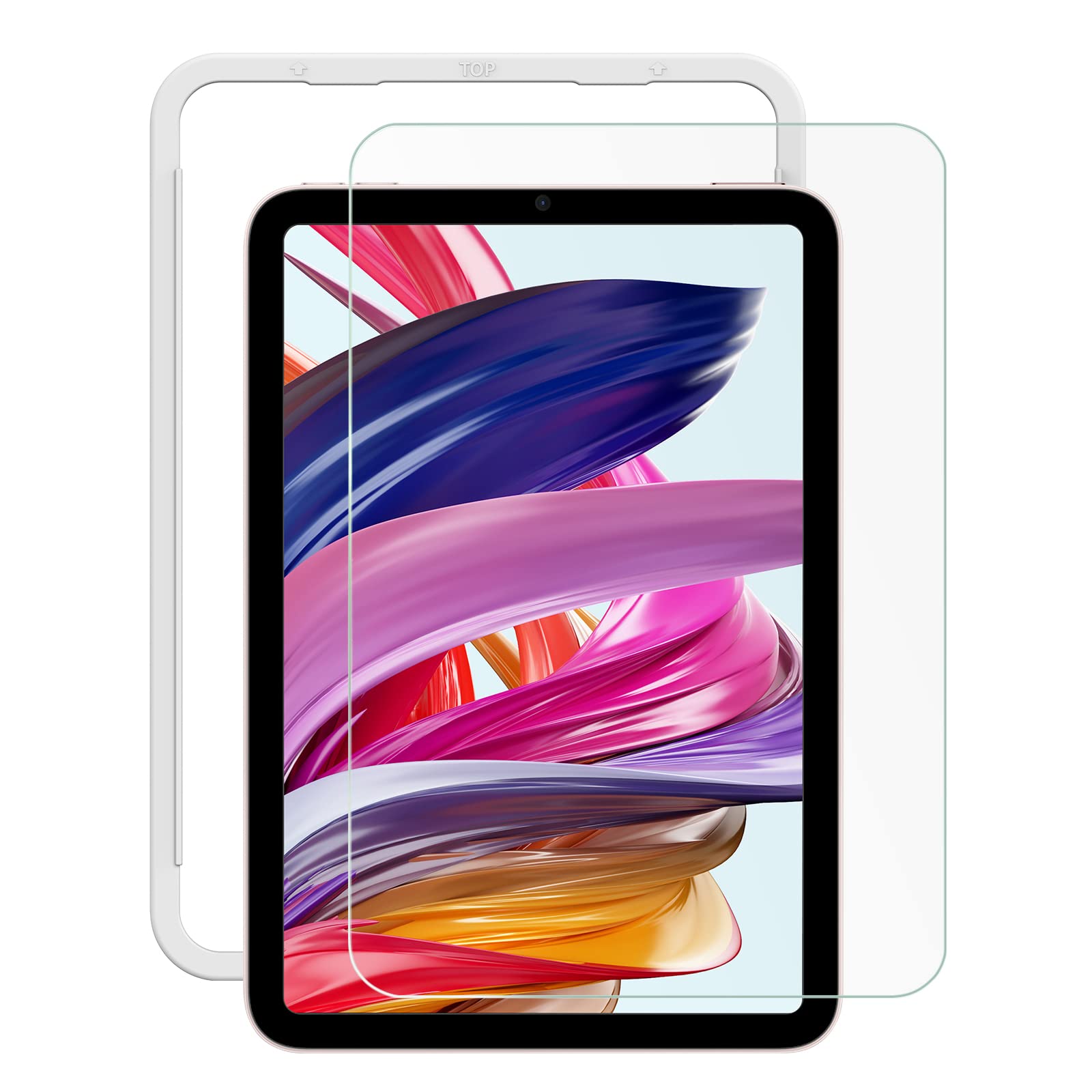 【数量限り】NIMASO ガラスフィルム iPad mini7(A17 Pro)第7世代 2024用/iPad mini6(第6世代) 2021用 強化 ガラス 保護フィルム カメラ穴がない ガイド枠付き NTB21H295