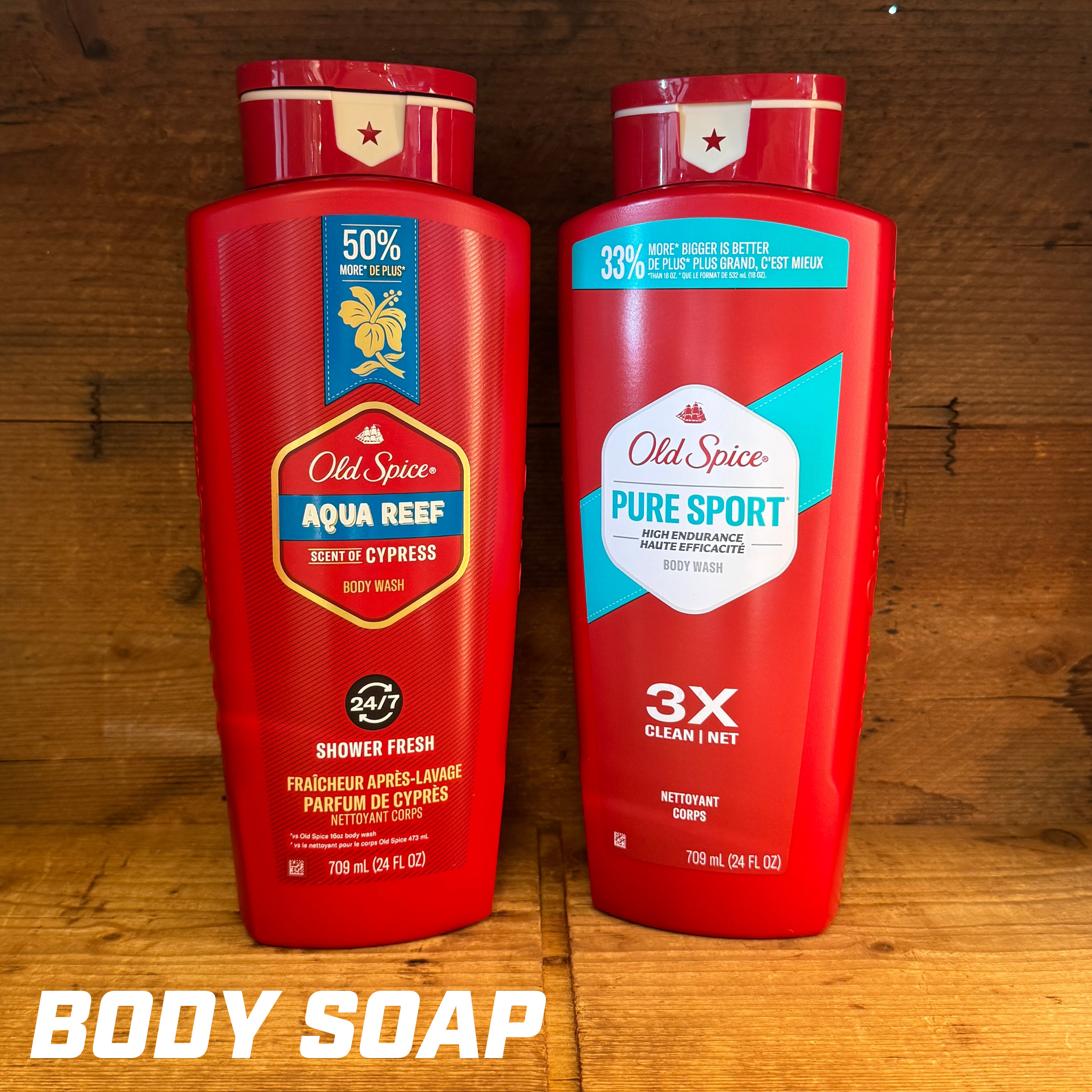 【Old Spice】BODY SOAP 24oz - AQUA REEF / PURE SPORT -