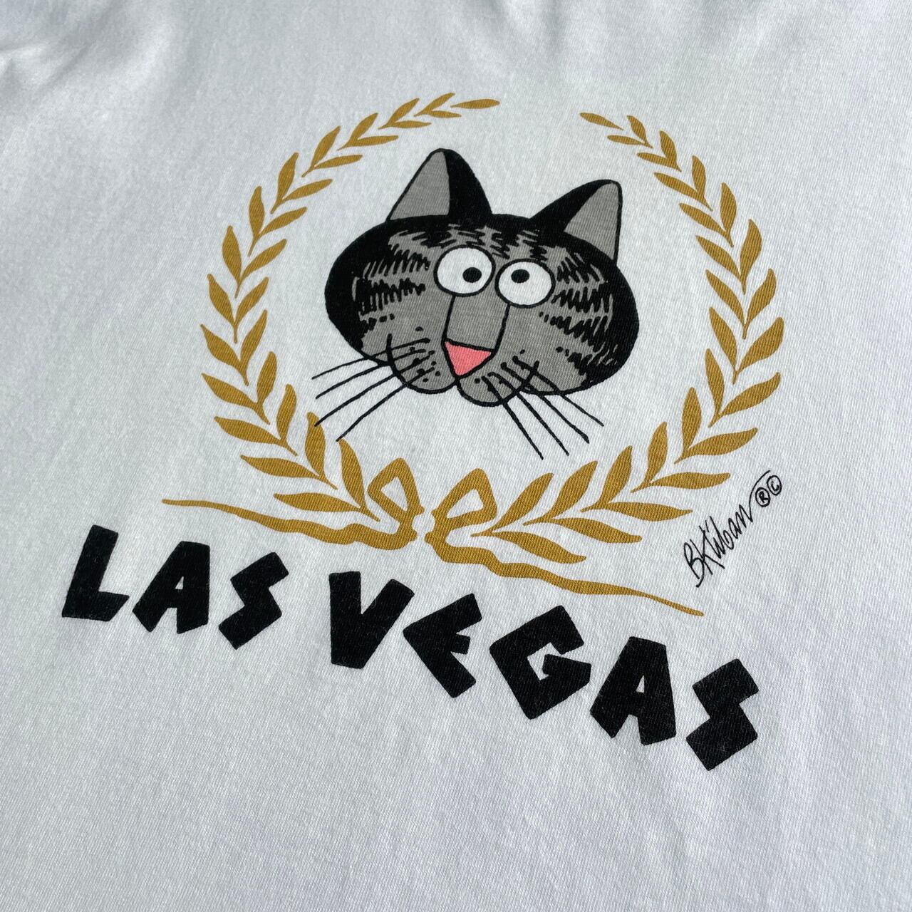 80〜90年代 USA製 crazy shirts LAS VEGAS クレイジーシャツ クリバンキャット アニマルプリントTシャツ ヴィンテージ  メンズL 古着 80s 90s ビンテージ ヴィンテージ シングルステッチ 猫 ネコ 動物 アート ホワイト 白【Tシャツ】【FSS2308-30】  | ...