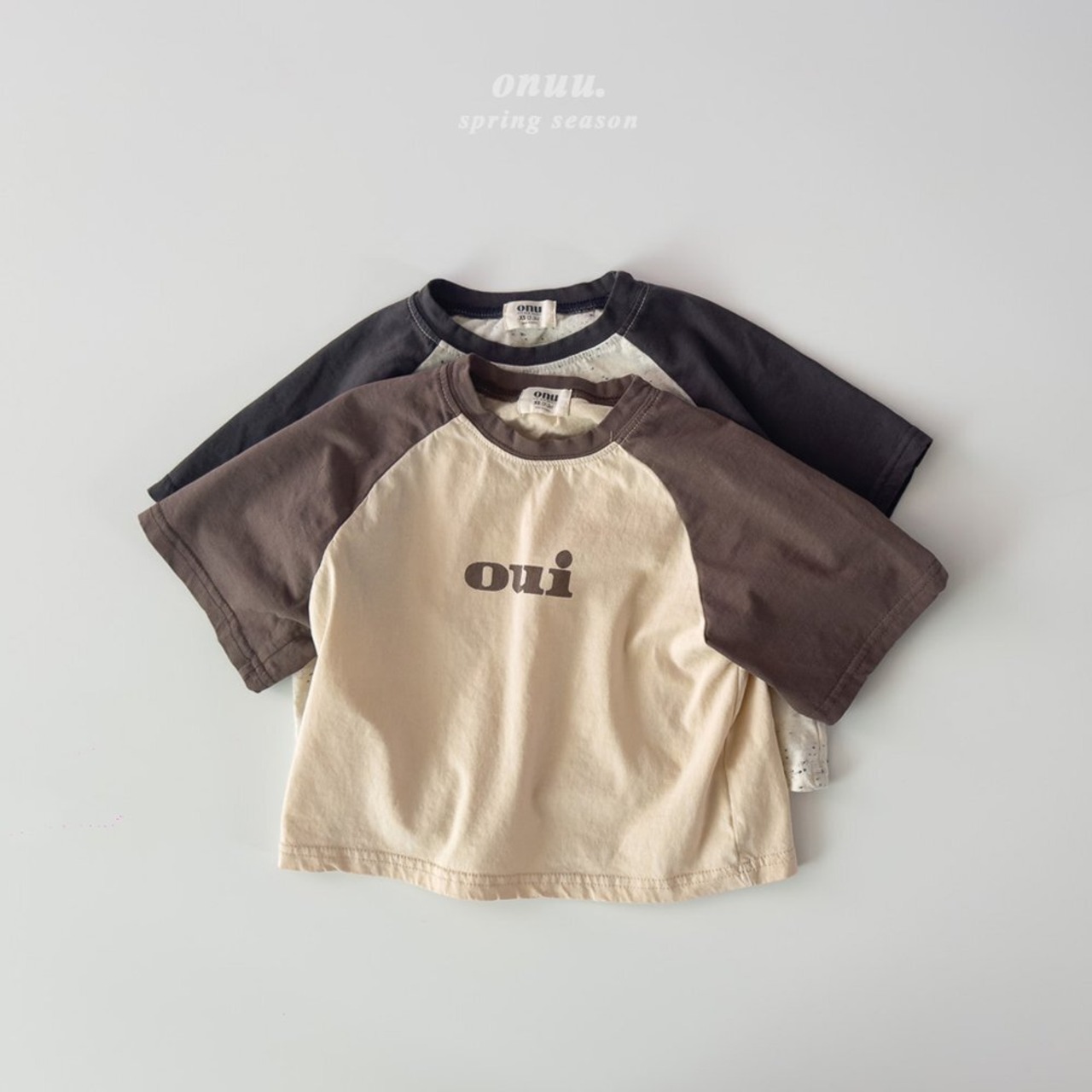 【ONU】ouiラグランTシャツ melange 70~120cm 240210on - 8