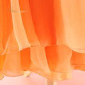 社交ダンス 衣装 白樺ドレス スタンダードドレス ドレス ワンピース スタンダード フロート ファー 蛍光 デモ 競技 ダンス パーティ 発表会 綺麗 オレンジ系 蛍光オレンジ フォーマル 軽量 上品 ダンス衣装 競技用ドレス 発表会用ドレス おしゃれ 可愛い