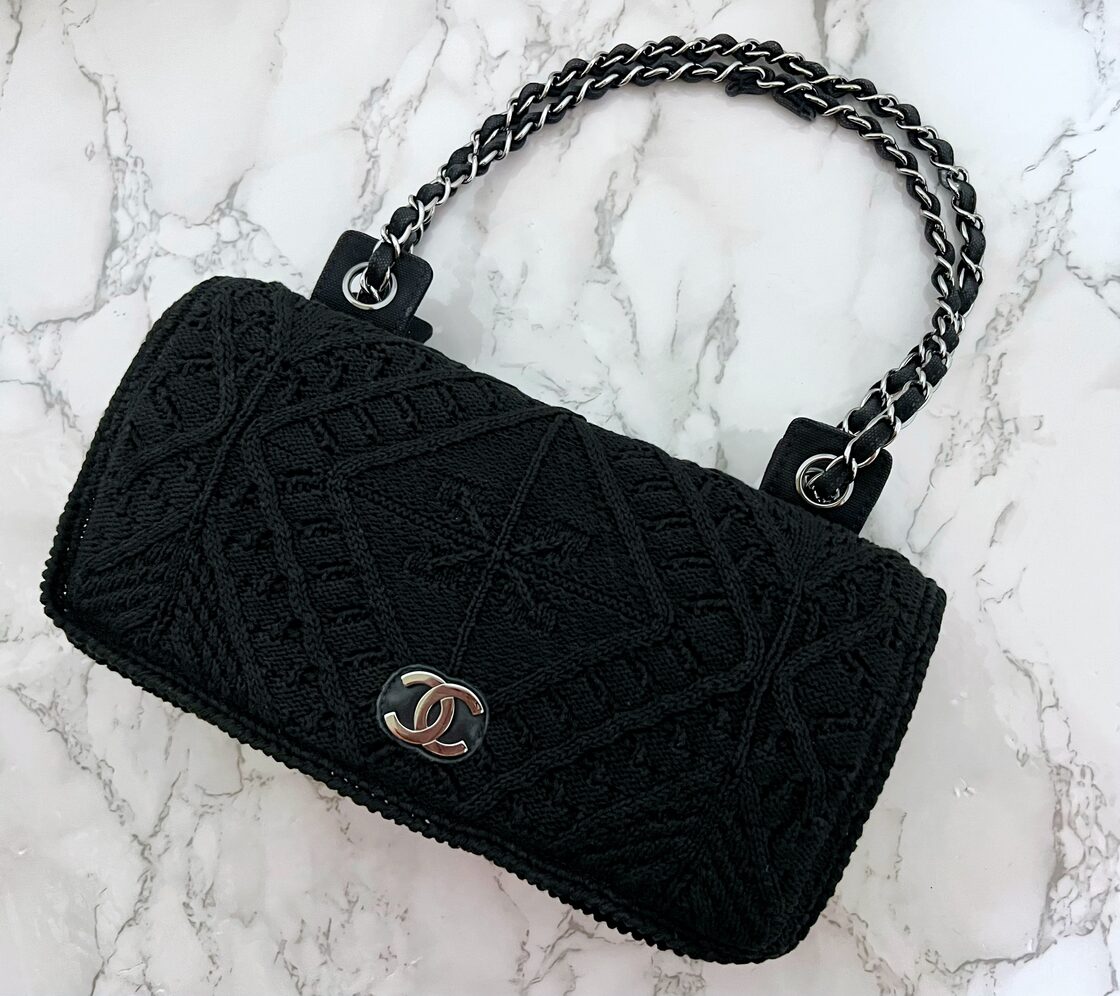 激レア&極美品！ヴィンテージ シャネル ニット チェーンショルダー 