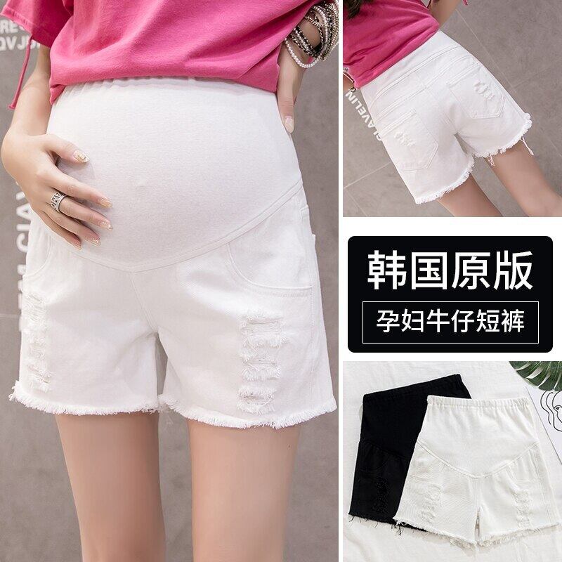 【新作】【送料無料】 マタニティレジャーパンツ夏のホワイトホールショーツ伸縮性ウエスト妊婦腹サポートパンツマタニティパンツ エラスティック サマー 夏物 ブルマー AL expec328826103281
