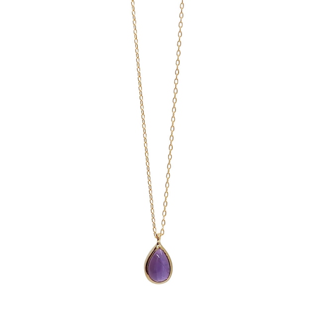 【Birthstone_2月】 K18YG amethyst necklace