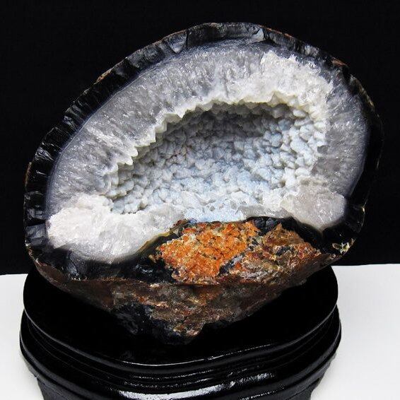 2.6Kg アゲート ジオード 原石 台座付属 一点物 191-506