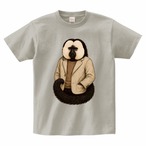 おしゃれシロガオサキTシャツ[シルバーグレー]