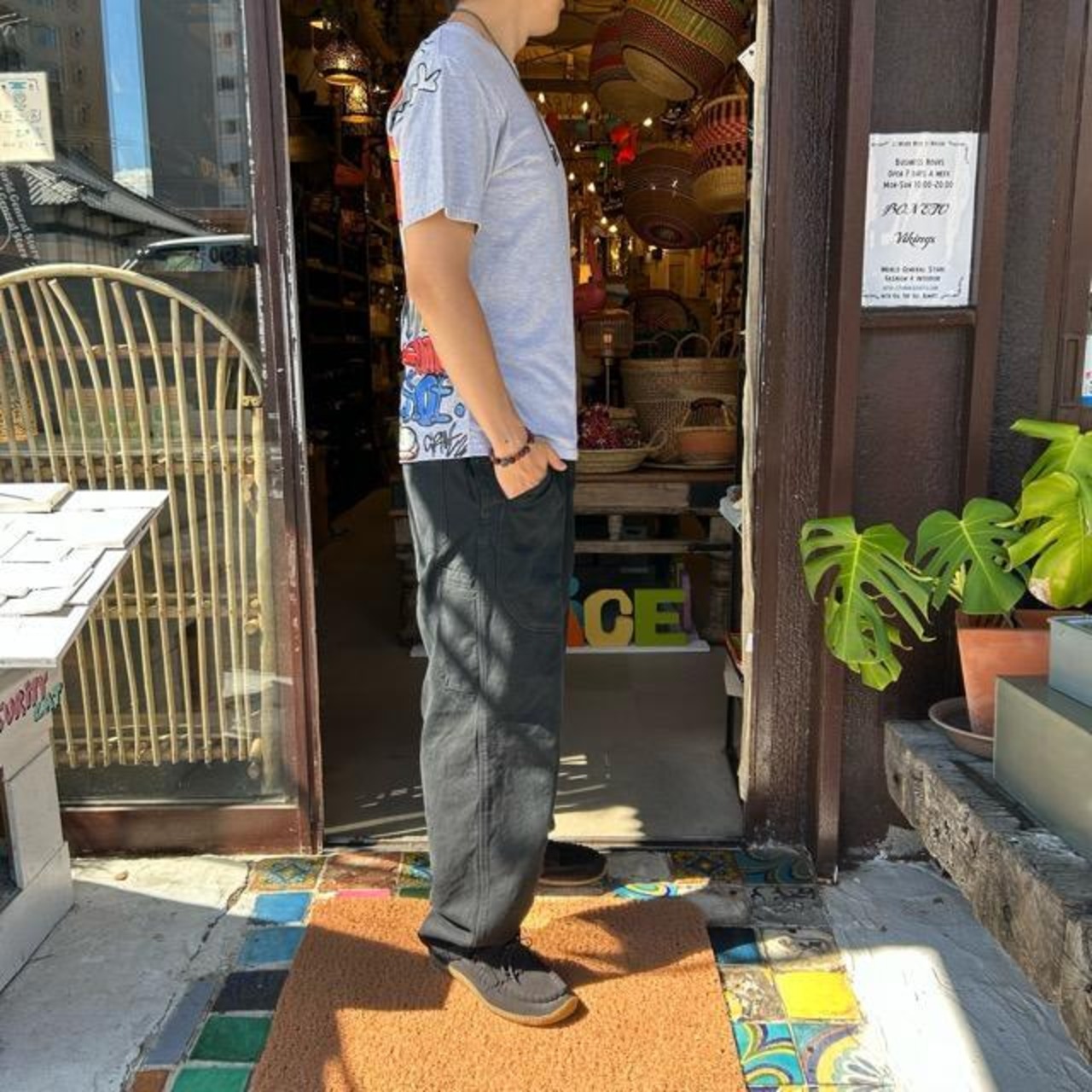 TOPANGA Men's ゾウのバスケ Tシャツ グレー ファッション メンズ カットソー 半袖 プリントTシャツ