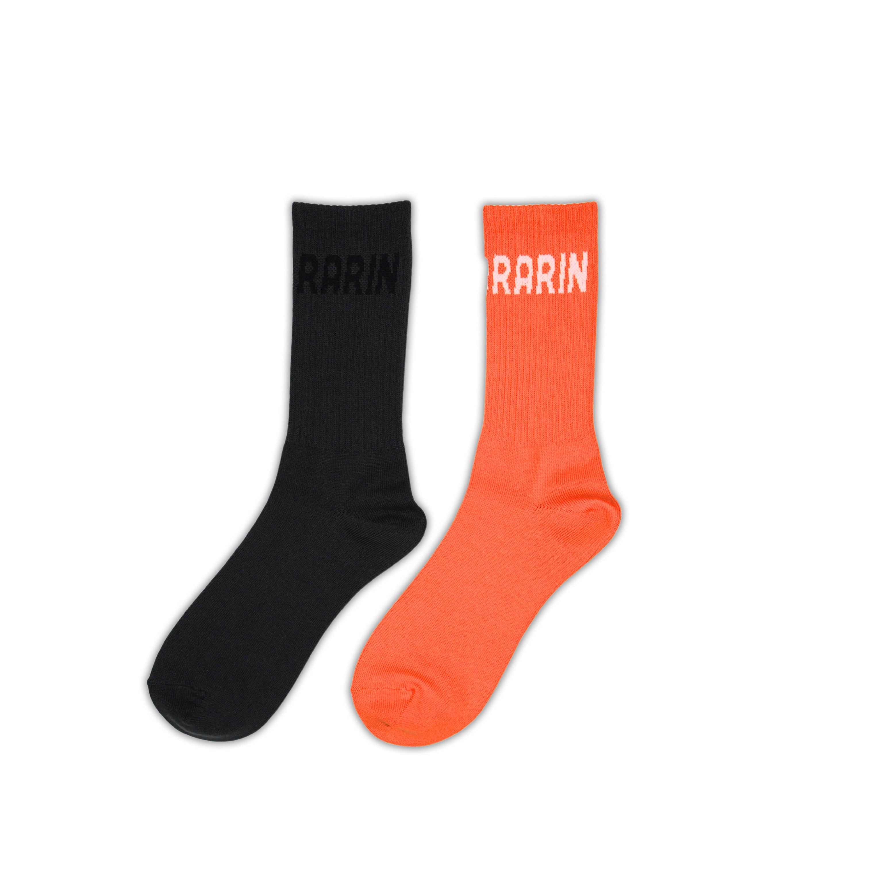 BIGBANG テソン DAESUNG トラベルポーチ ルームソックス 2P BIG LOGO SOCKS（ORANGE&SUMI） | JAN DARA RIN