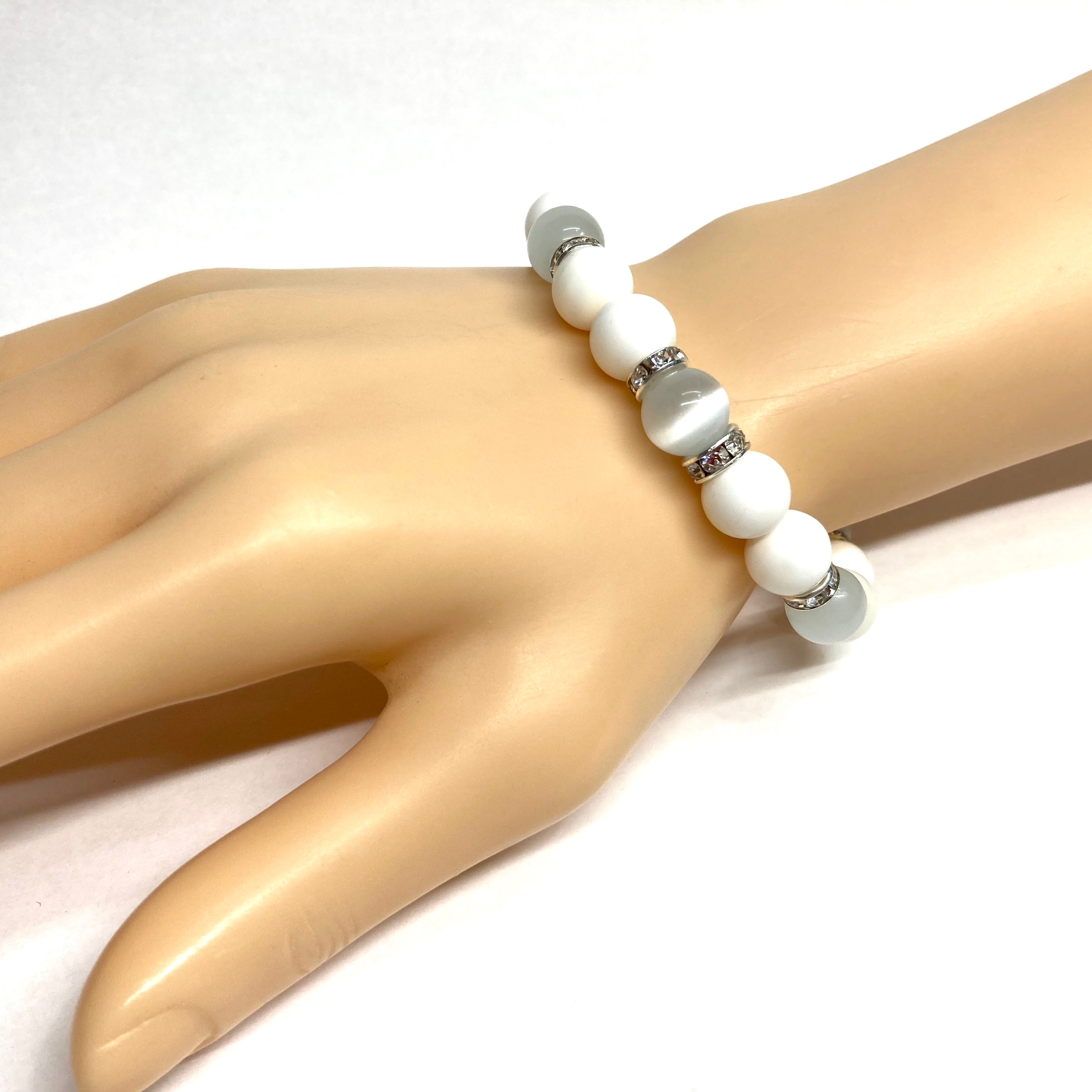 キャッツアイ(ホワイト) ホワイトオニキス パワーストーン