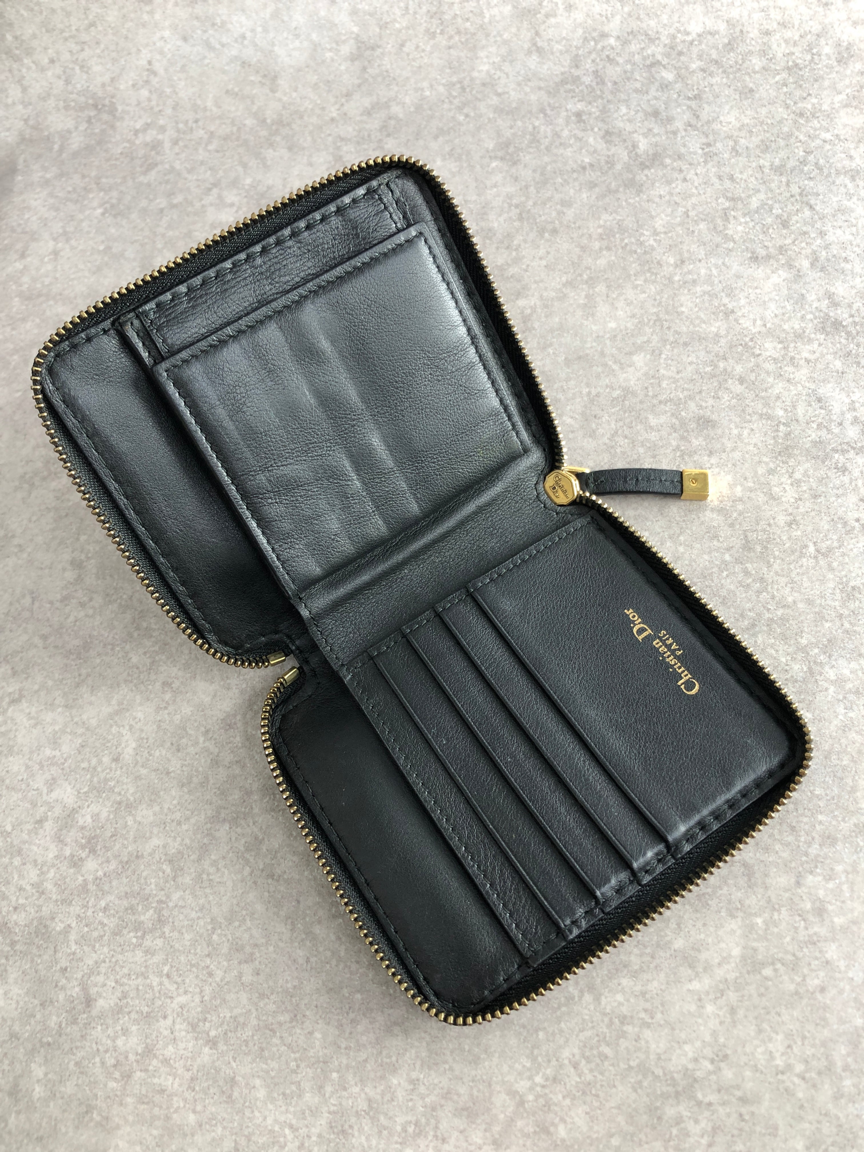 Christian Dior クリスチャン ディオール 財布 ブラック ロゴ レザー 2