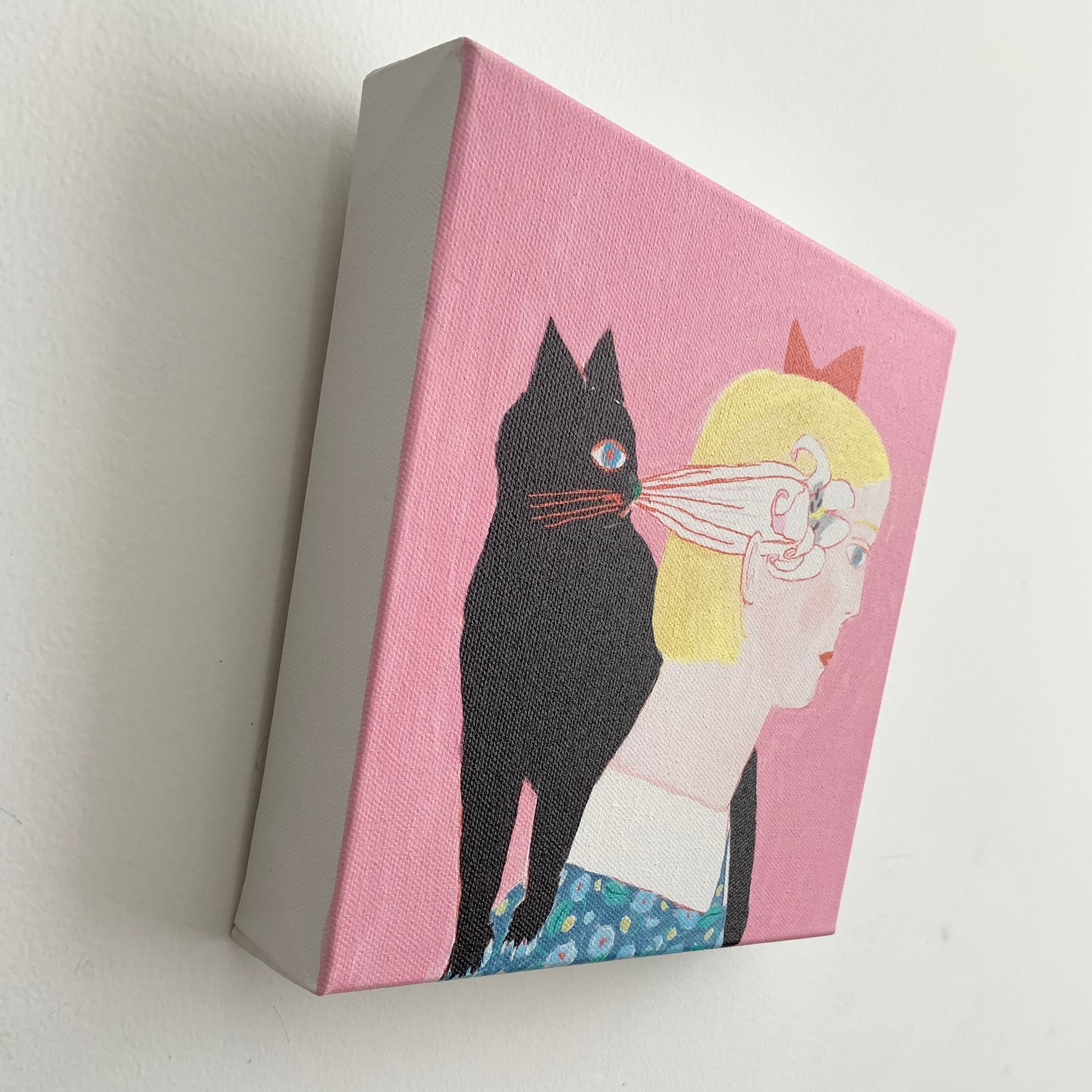 絵画。原画☆キャンバスF6【かわいい猫2匹とビールを飲みます】 30728b65b723d376051fa486f569eb