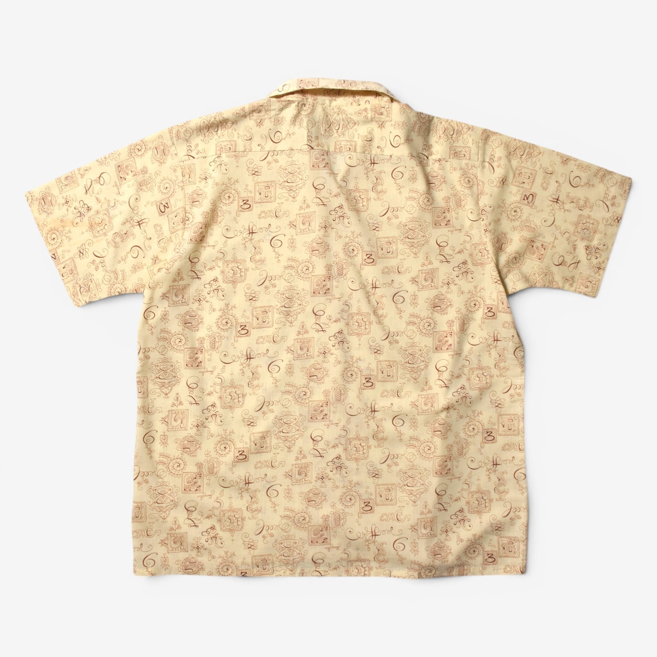 70s SEARS(シアーズ)総柄 オープンカラー 半袖シャツ ミントコンディション