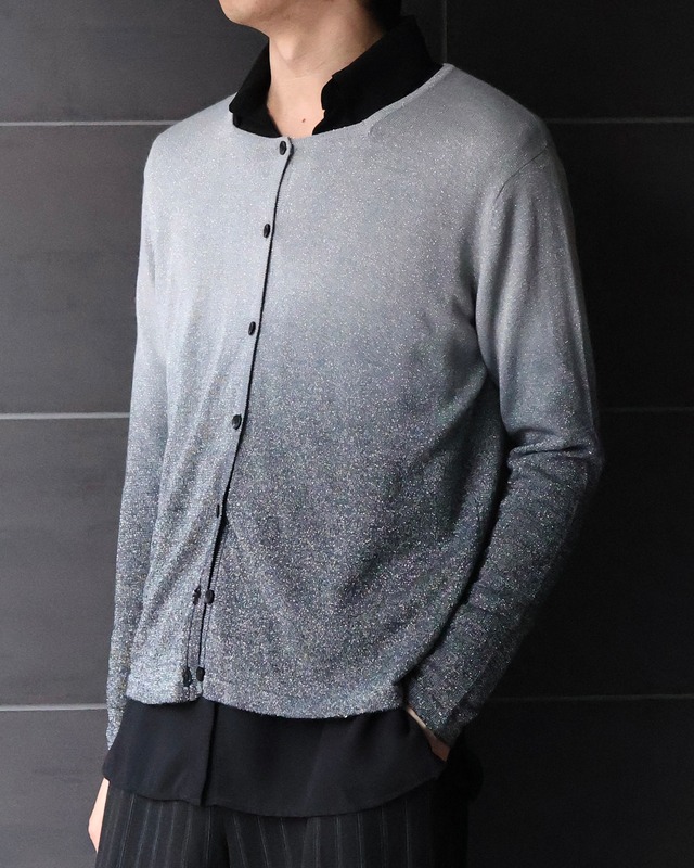 gradation crew neck cardigan