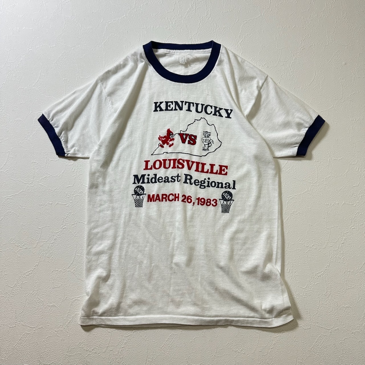 80s リンガー Tシャツ ホワイト 古着