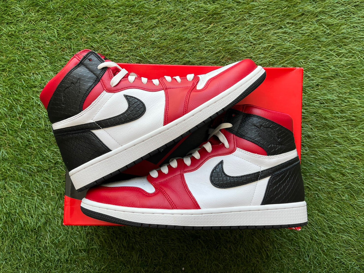 NIKE W AIR JORDAN 1 HIGH OG SATIN SNAKE CD0461-601 28.5cm 79058  