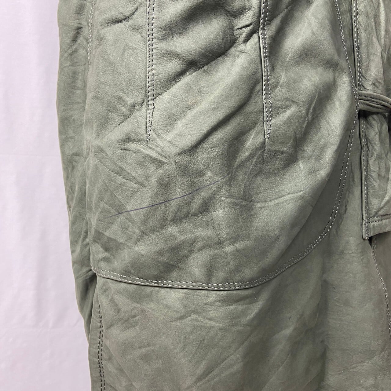 BALLY ヌバック レザーダッフルコート メンズL相当 古着 ハーフコート