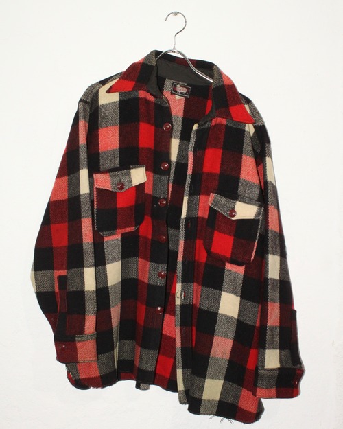 50s Woolrich Buffalo Check Wool Shirt Jacket