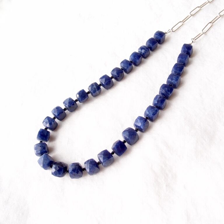 Sodalite × Chain Necklace/ソーダライト×チェーン ネックレス