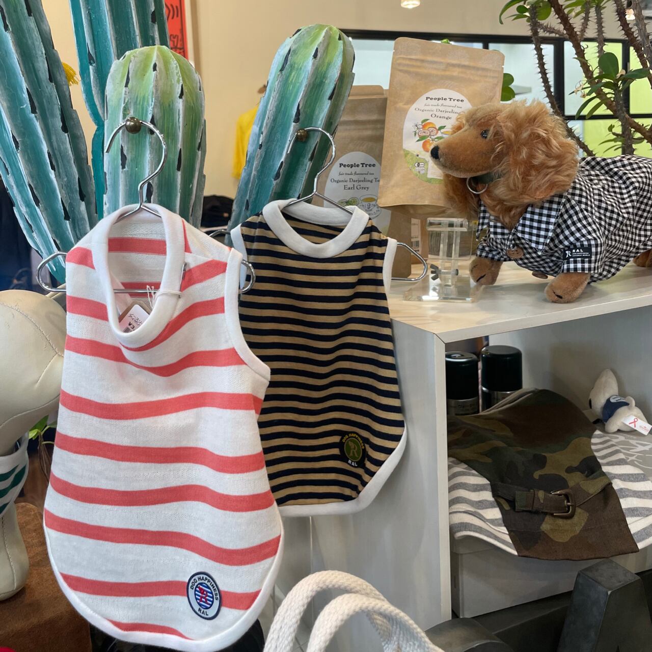 RALオリジナルノースリーブ オレンジボーダー 犬服