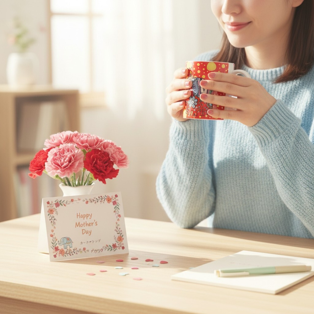 【母の日限定ラッピング付】pipi陶器マグカップ エレファンタジー