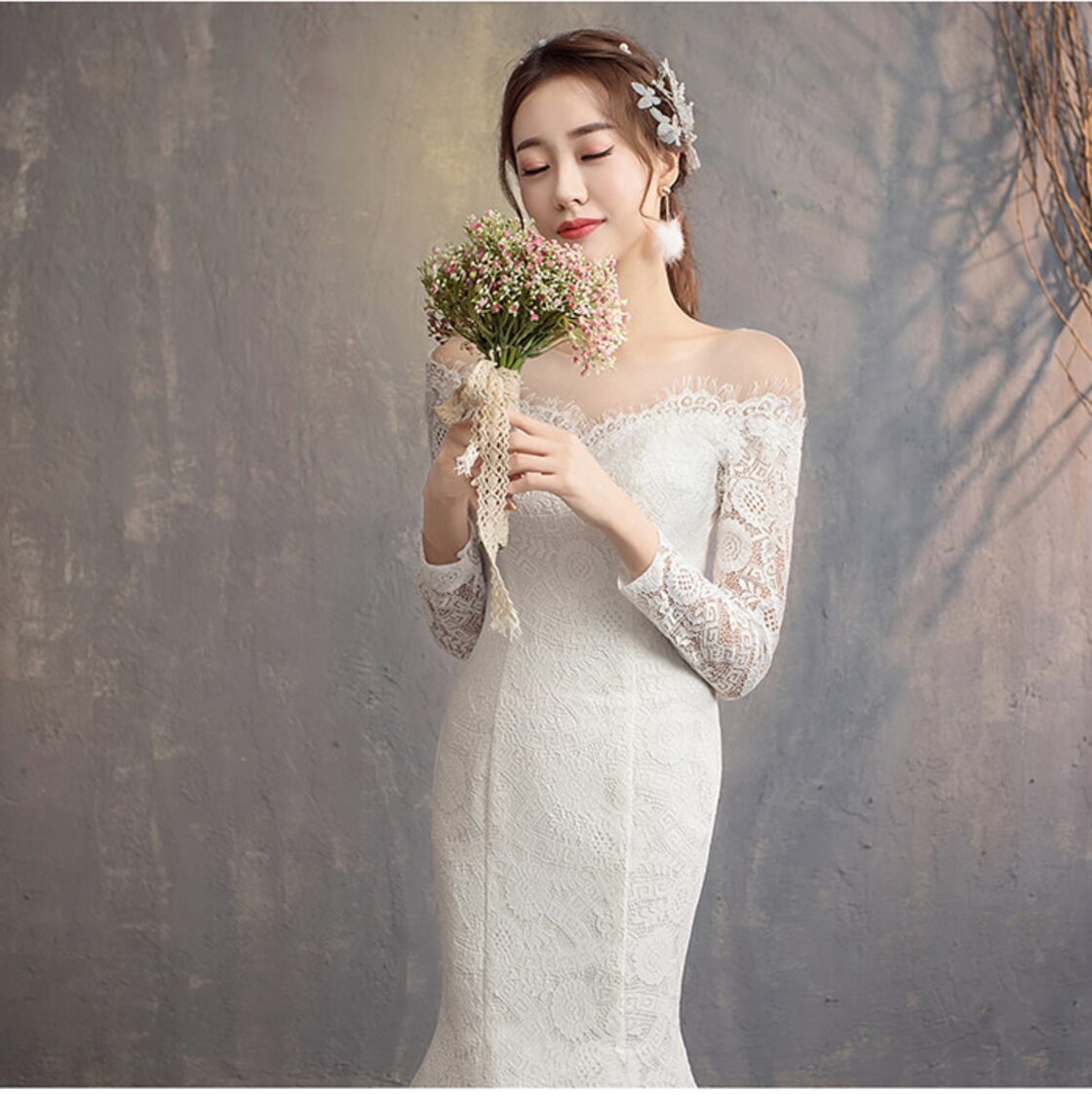 ウェディングドレス 長袖 花嫁 ドレス 結婚式 | PAY ID
