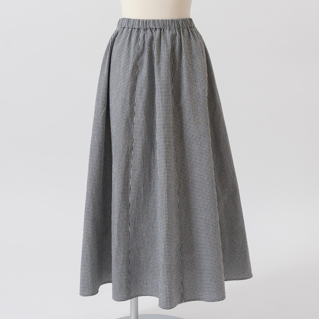 Summer Skirt / black gingham check