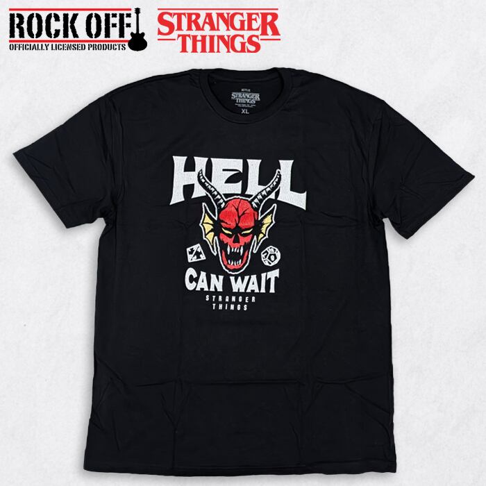 ストレンジャーシングス Tシャツ 公式ライセンス ROCKOFF STRANGER THINGS HELL CAN WAIT【送料無料】