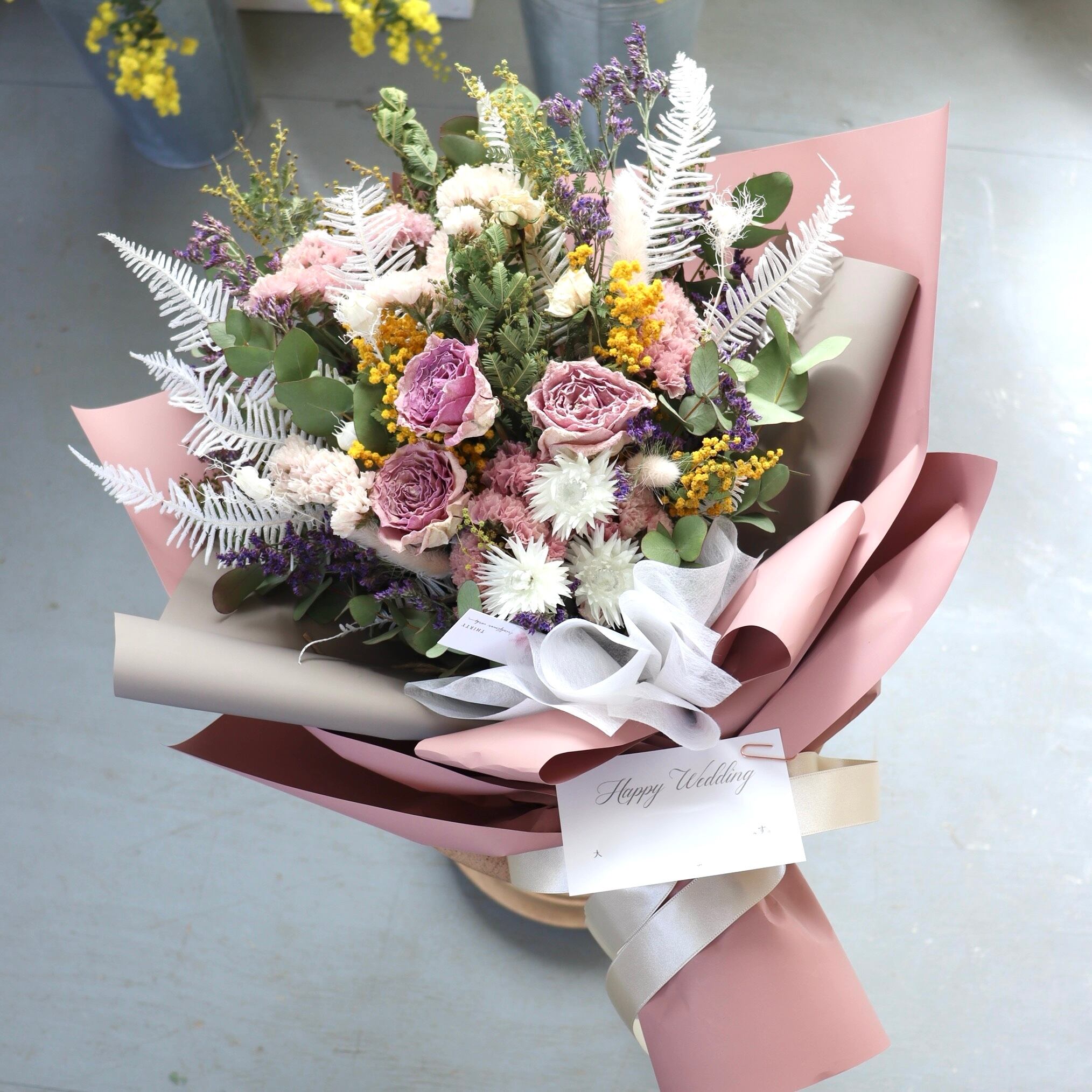 ギフト花束がすぐ届く！〉おまかせオーダー花束11000 / ドライフラワー