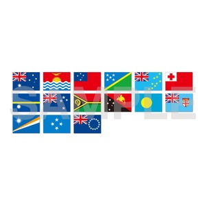 世界の国旗ポストカードシリーズ　地域別セット＜オセアニア＞