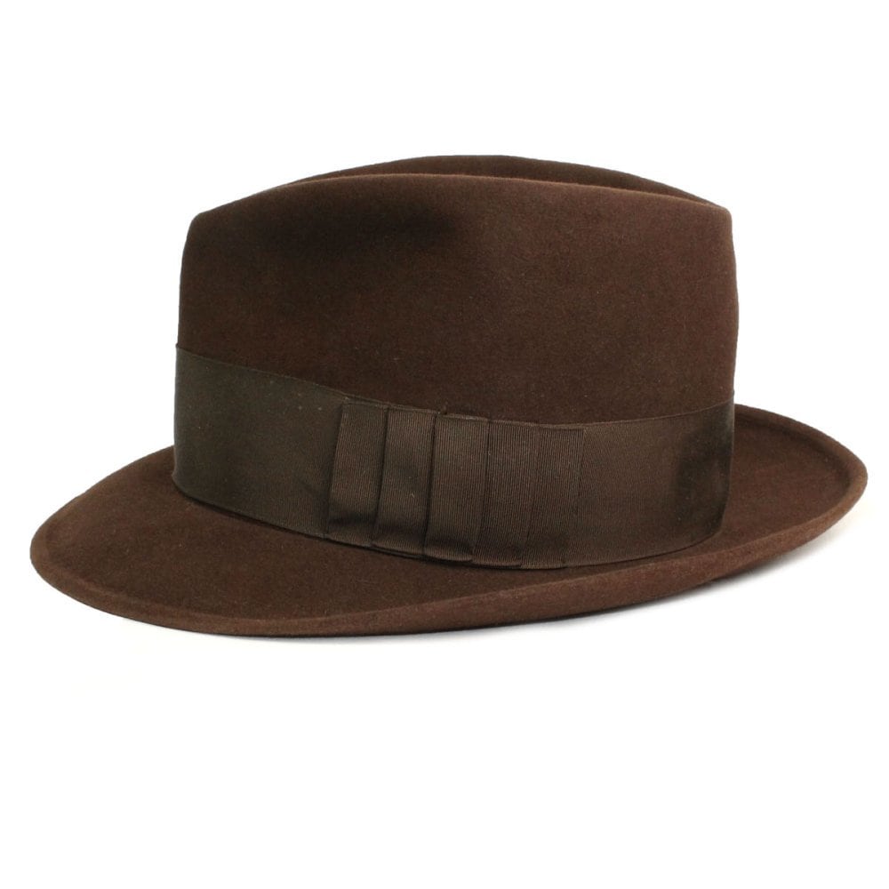Knox Vintage Fedora Hat [1950s-] [KNOX FIFTEEN] 7 3/8 D.Brown | beruf
