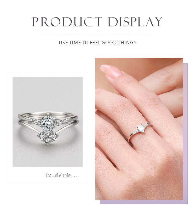 100% S925シルバーリングセット クラシックデザイン | H₂O シルバー