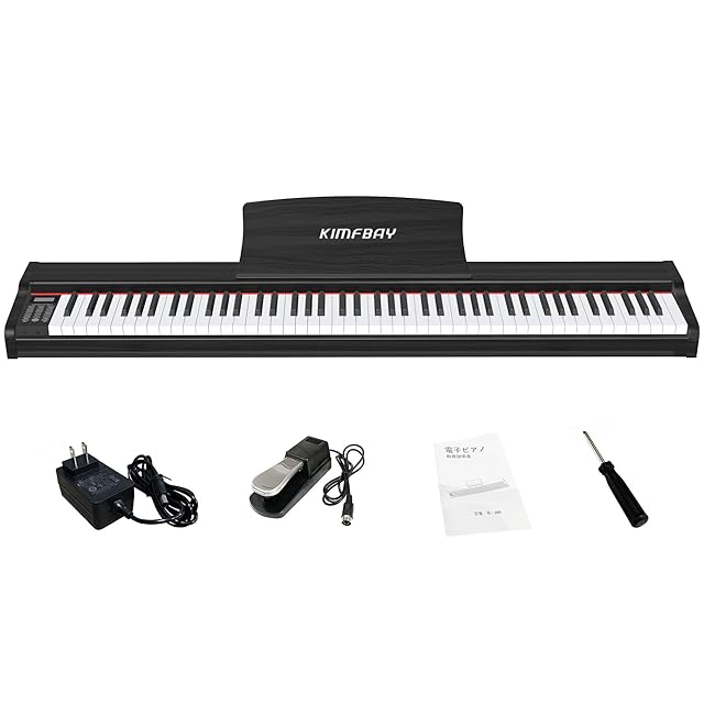 Moon River 電子ピアノ 88鍵盤 折りたたみ式 電子キーボード MIDI対応