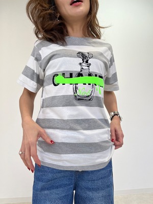 ミカーレミカーレ MICALLEMICALLE 22-4253T_CL PERFUME BORDER T-SHIRT