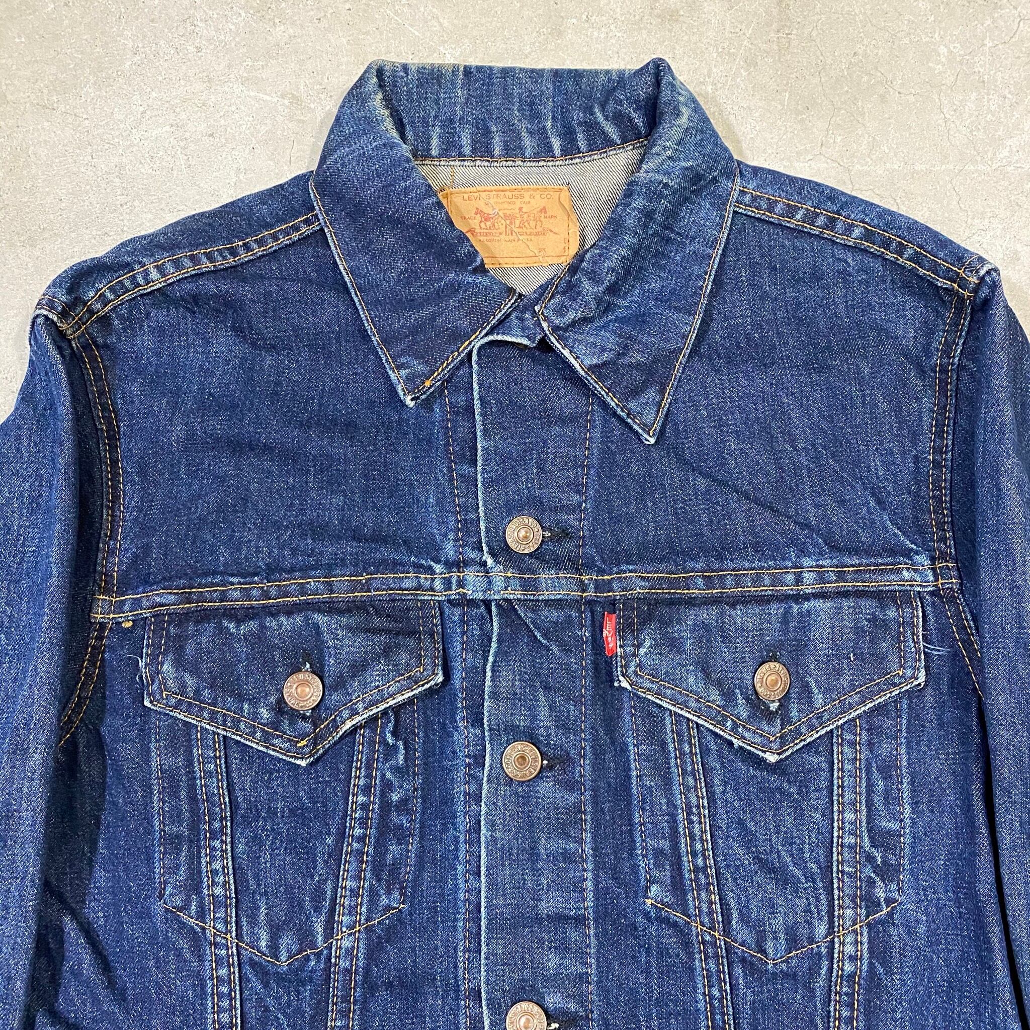 LEVI'S / リーバイス | 1960s～ Vintage 557 70505 移行期 BigE Denim Jacket オレンジ 2本ステッチ ヴィンテージ トラッカー  デニム ジャケット | ‐ | インディゴ | メンズ