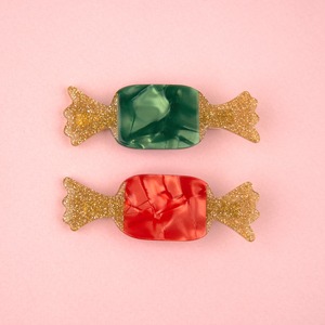 【Coucou Suzette  Ho Ho Holiday collection - Christmas candies hair clip set-】