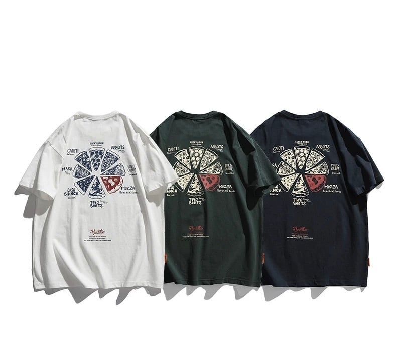 バックプリントピザTシャツ 3color KH959 | nicoilo |ニコイロ