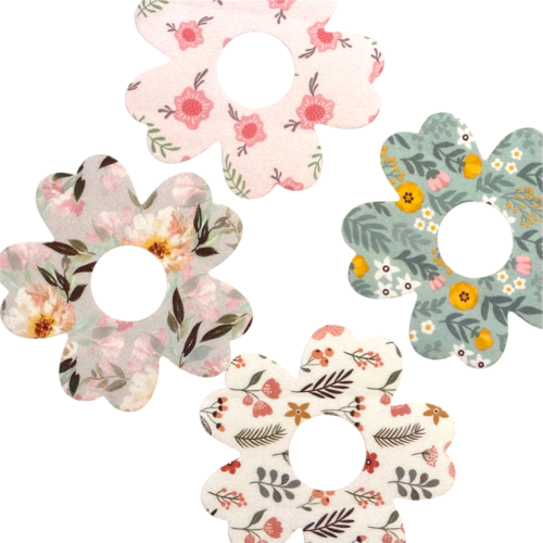 【即納】 fdexcomG7 Libre3対応　防水・通気性　flower patch 4枚［センサー部分接着なし　センサー用固定パッチ　］4枚
