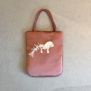 DEMODEE　SATIN BAG　HORSE PINK