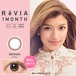 【度なし】レヴィア ワンマンス サークル(Revia 1month circle)《Brown》ブラウン[2枚入り]