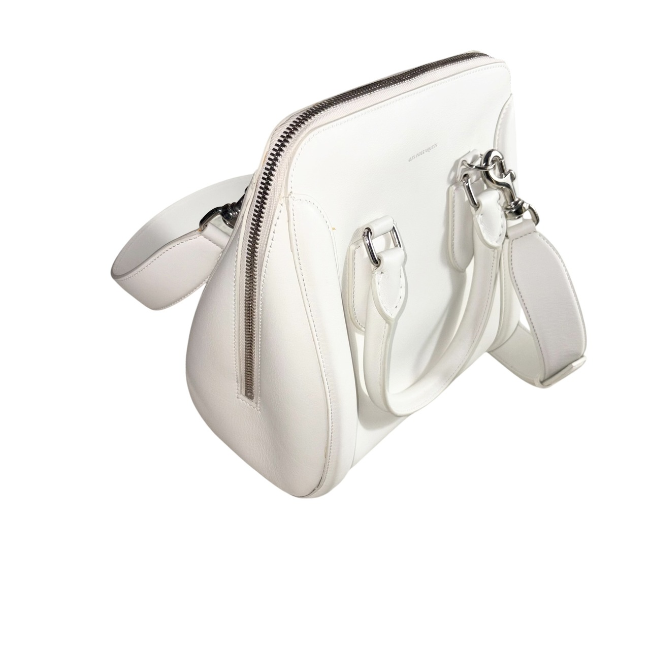 ALEXANDER McQUEEN white leather “Heroine” bag