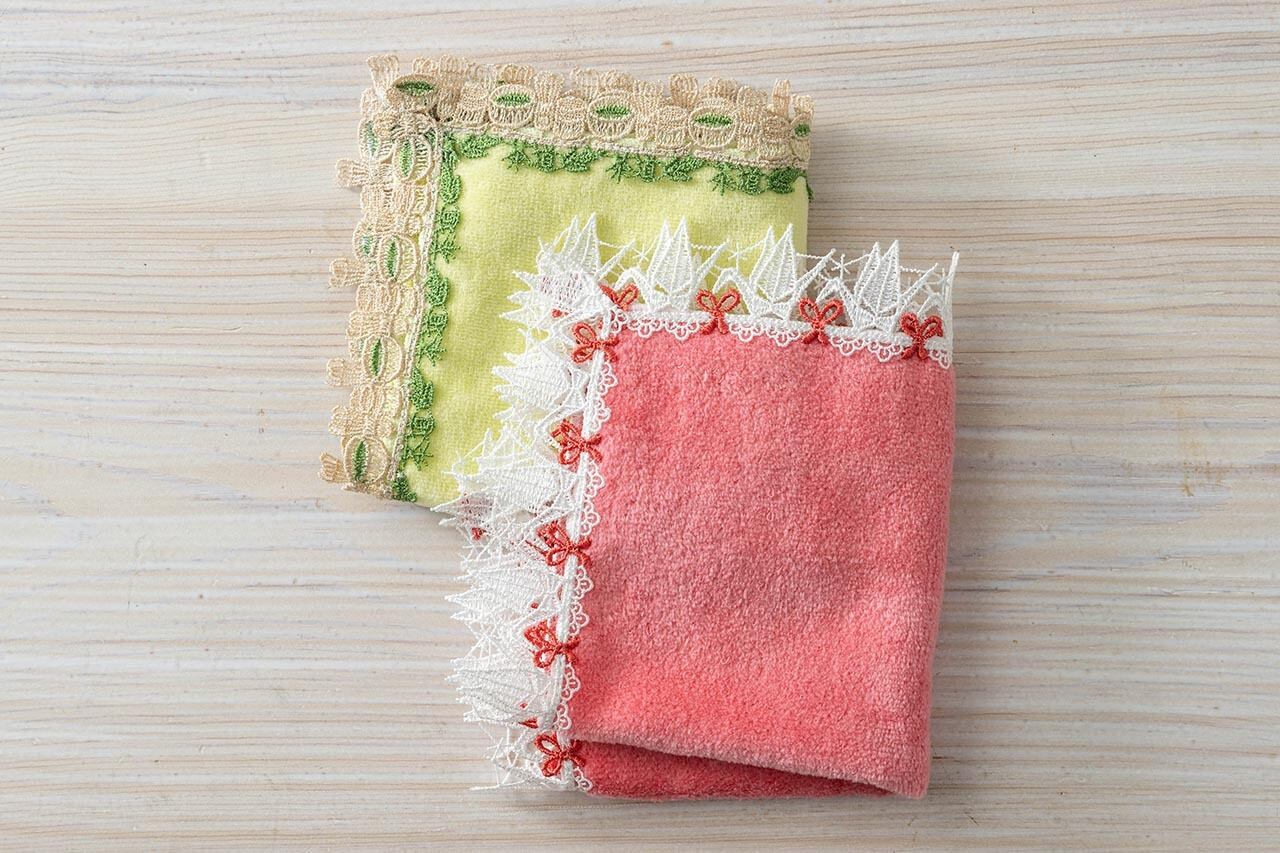 近沢レース タオルハンカチ 温泉猿 & 茶道　2枚セット Amazon.co.jp: 近沢レース タオル ハンカチ 茶道 抹茶 グレー