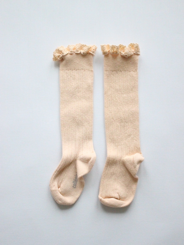 collegien  LACE TRIM KNEE-HIGHS SOCKS  Sorbet