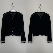 フレアスリーブシアーニットCD/ブラック