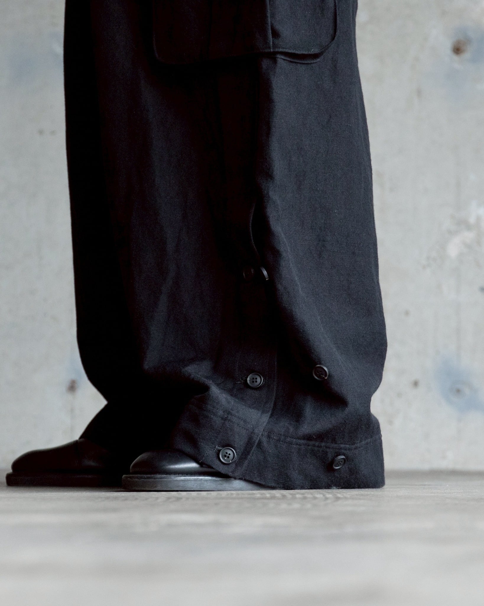 O-project 2025FW “CARGO TROUSERS / WASHED WOOL LINEN TWILL” COLOR