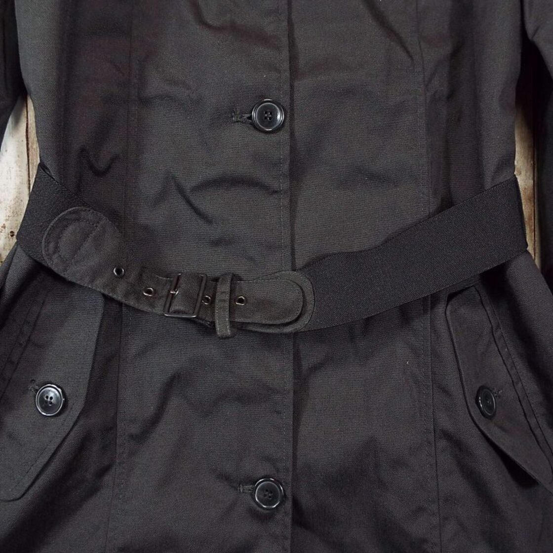 ほぼ未使用】WOOLRICH ウールリッチ ナイロン トレンチコート ブラック 