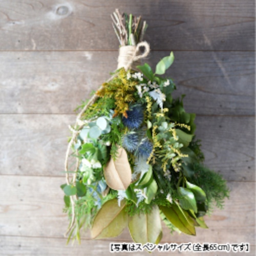 ミモザのつぼみのGreenスワッグ【大サイズ　全長45cm程度】