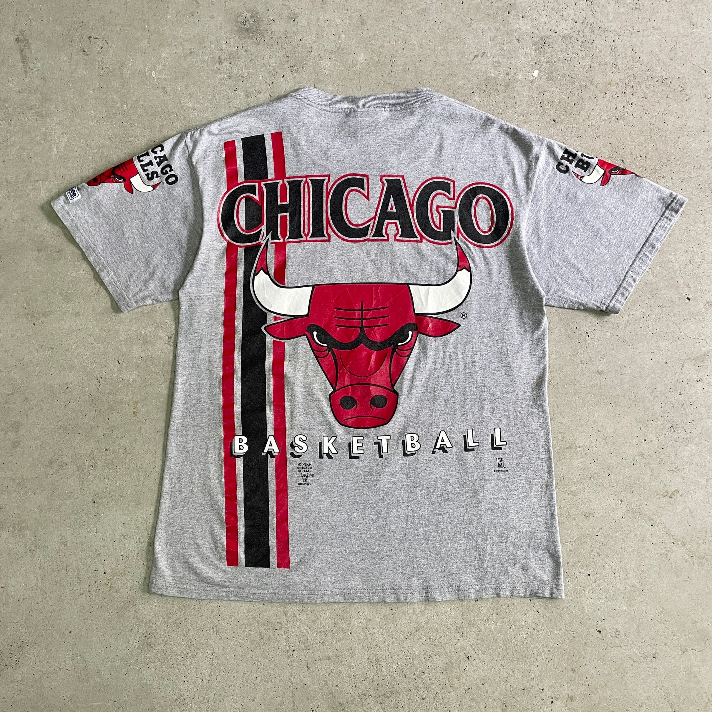 Others Vintage Brand ヴィンテージ Tシャツ NBA シカゴ・ブルズ クルーネックTシャツ TULTEXボディ / USA製 90s アッシュグレー L オフィシャルアイテム バスケ  【メンズ】