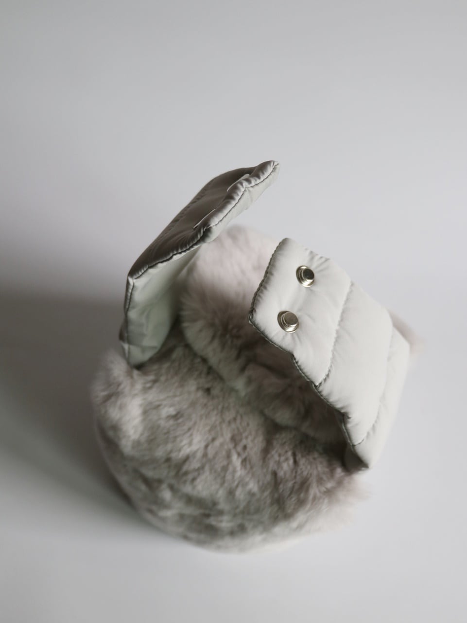 ピウム/モノグラムファーバッグ/オフホワイト piumモノグラムファーバッグ