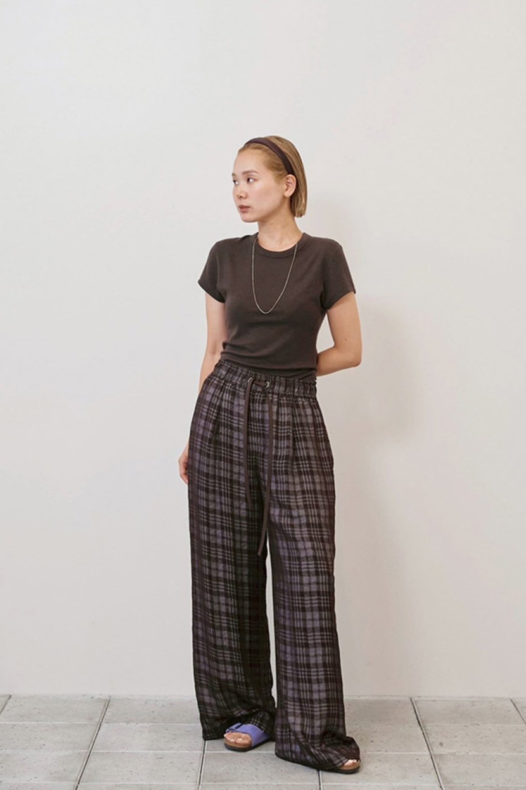 todayful Check Jacquard Pants チョコ 36 TODAYFUL Check Jacquard Pants チェックジャカードパンツ Choco