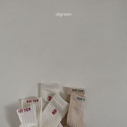 【予約　2024 spring】Butter socks 3pcs set〔バターソックス3足セット〕　digreen